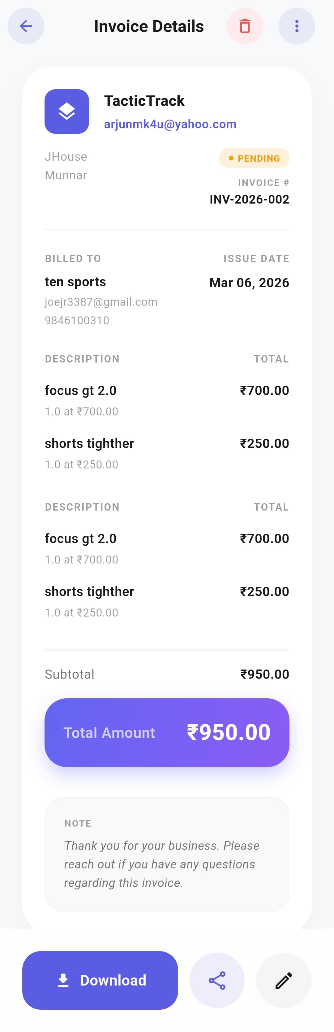 Invoice Generator screenshot 4